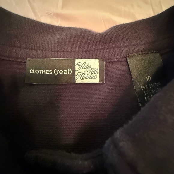 Saks Fifth Avenue Navy/Gold Button Lightweight Jacket Size 10 MSRP $198 - Picture 9 of 9